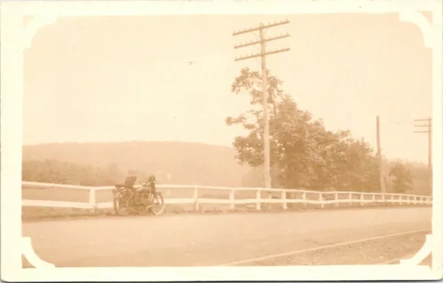 Early MOTORCYCLE Real Photo Postcard