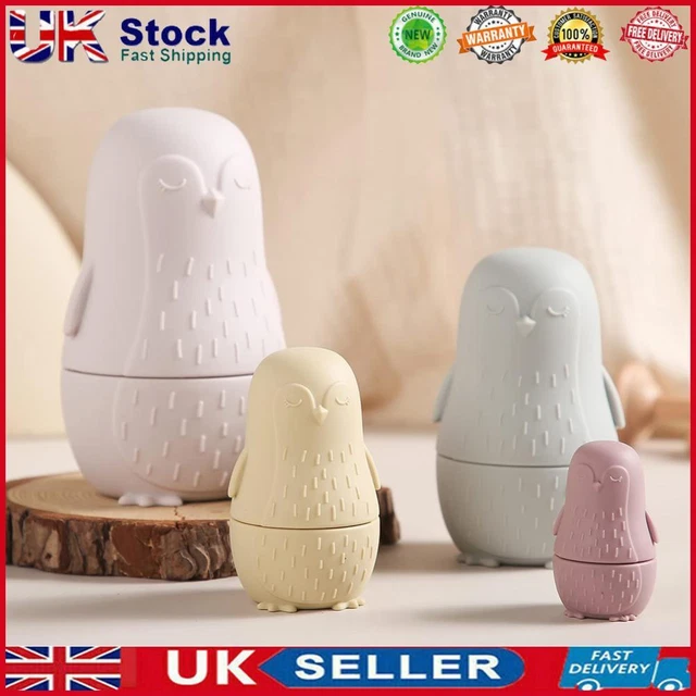Color Size Matching Toys Gifts Montessori Toy for Boys Girls(Beige Penguin)