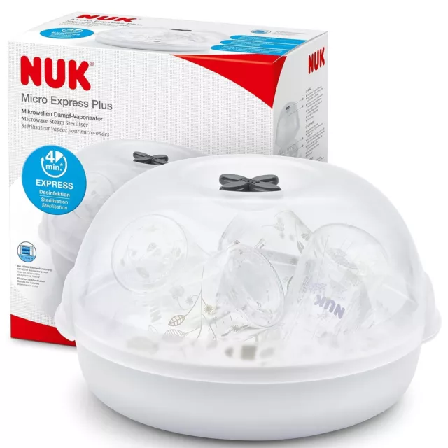 NUK Micro Express Plus Microwave Steam Baby Bottle Steriliser