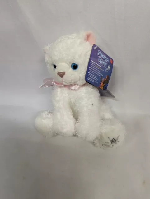 Russ Shining Stars White Cat Kitty Kitten White Floppy Plush Stuffed Animal 8”