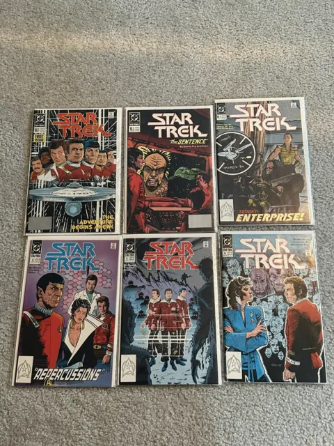 1989-1990 Star Trek DC comics 1-6 (Read Description) Free Shipping