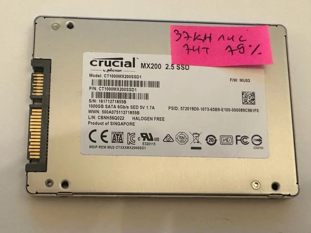Crucial SSD MX200 1000GB 2.5インチ SATA Crucial MX200 2.5