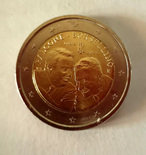 Italia 2022 Falcone E Borsellino Moneta 2 Euro Commemorativa Fdc Da Rotolo Zecca