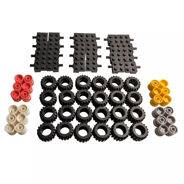 Assortiment de Roues LEGO - Roues et Pneus 24 x 14 - Pack en Vrac de 72 Pièces