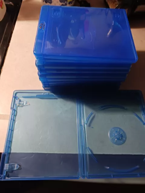 Blu-Ray Storage Cases, Lot of 10, Used, Tape and Sticker Free