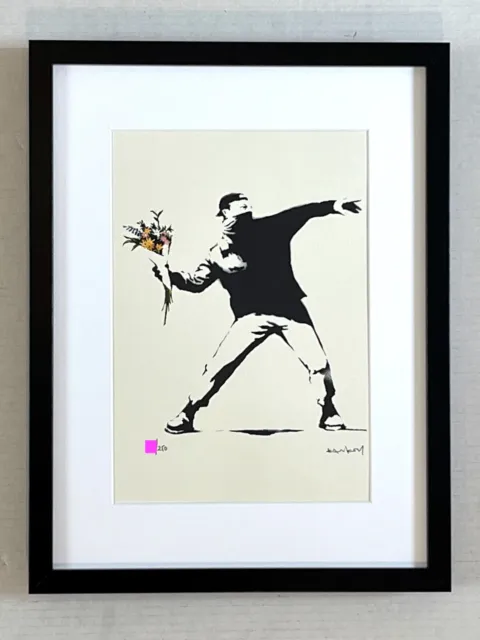 Banksy Original M Arts Edition Lithographie Signée Numérotée /250 + CADRE INCLUS