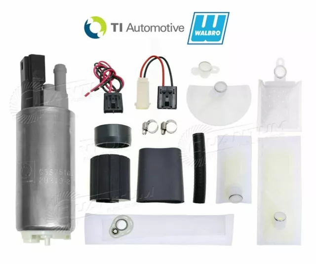 GENUINE WALBRO/TI GSS351G3 350LPH Perform Fuel Pump + Universal Installation Kit