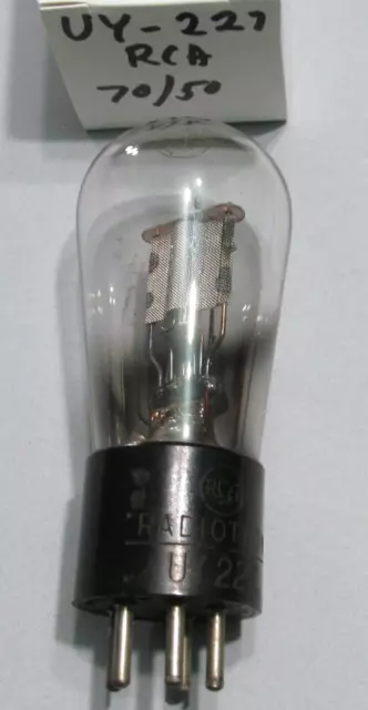 RCA UY-227 triode - Double Wing Mesh Plate - tested good
