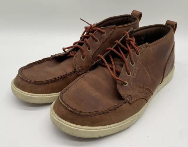 Mens Timberland Fulk A13FO Brown Leather Lace Up Chukka Boots Size UK 7