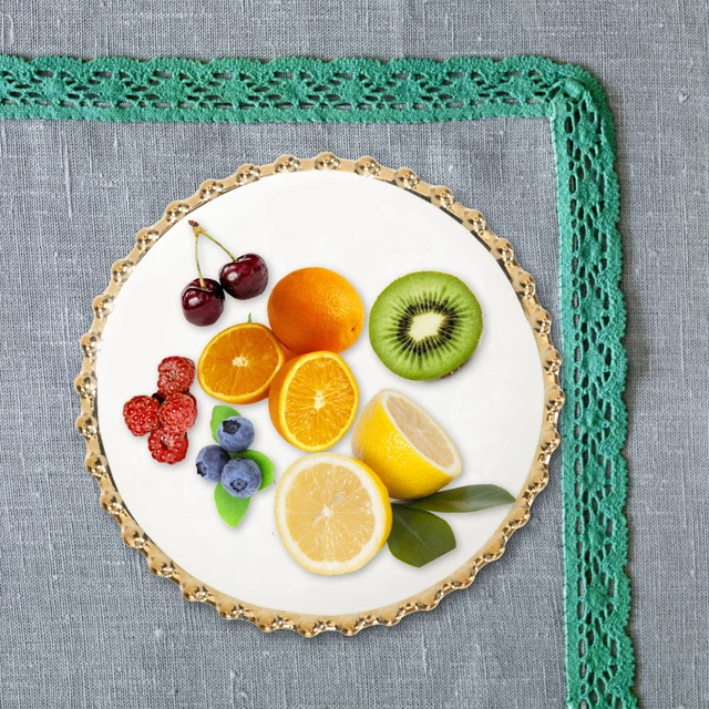 Duralex Lot de 6 assiettes plates en verre trepé de 23 c Transparent