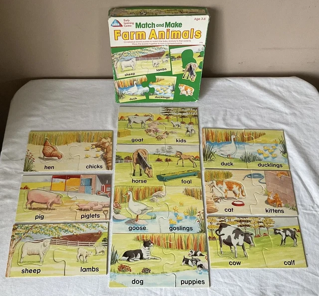 RETRO “MATCH AND Make Farm Animals” puzzles, ELC early learning centre