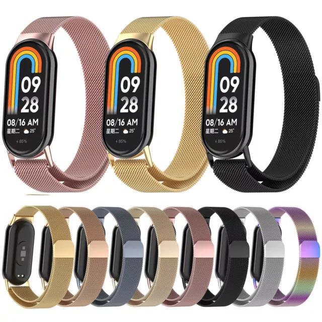 For Xiaomi Mi Band 8 NFC Smart Watch Silicone/ Metal/ Nylon/ Leather Band Strap 3