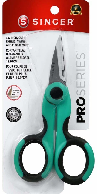 Tijeras de alta resistencia Singer Professional Series 5,5" muesca eléctrica, 00558, paquete de 3