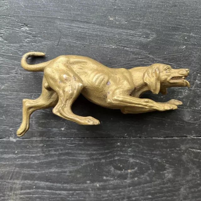 Hot Cast Bronze Brass? Vizsla Breed Dog Sculpture Well Defined Casting Heavy