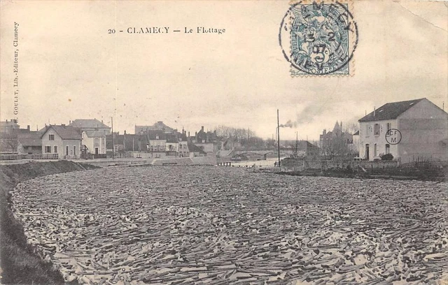 Cpa 58 Clamecy Le Flottage Du Wood