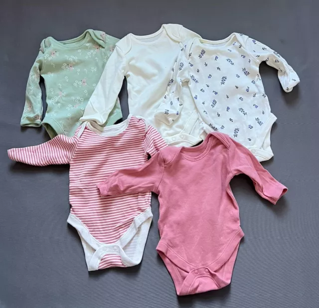 Newborn Baby Girl Clothes Bundle 0-3 Months Outfits First Size Bodysuit 5 Pieces