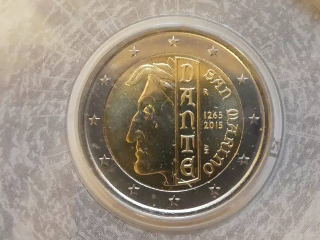 San Marino , 2 Euro , Dante Alighieri , 2015 , original, im Folder 3