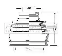 Cv Joint Boot Kit Bellow FCB2577 by First Line - Single