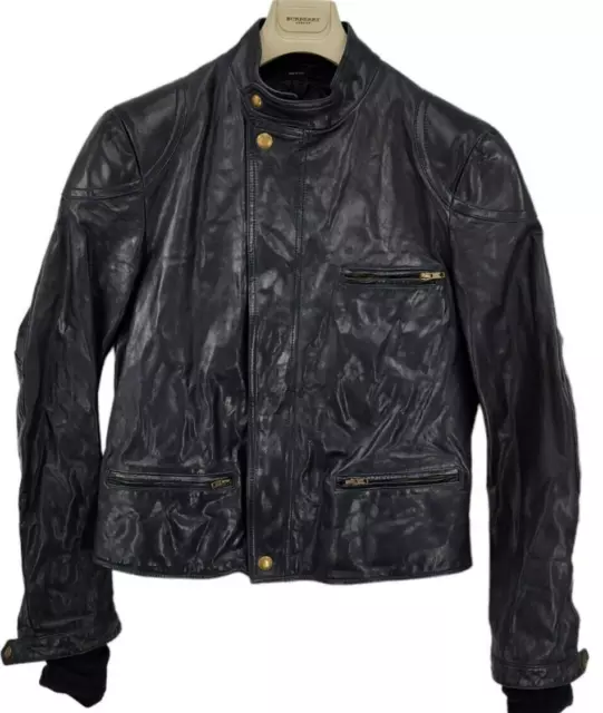 TOM FORD Leather Jacket Icon Moto Biker - Size 40 (50 Italy)