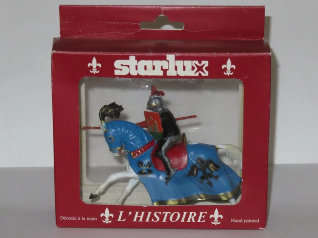 Starlux Moyen-âge - Cavalier avec pieu et cape à cheval - 1963 - Collection