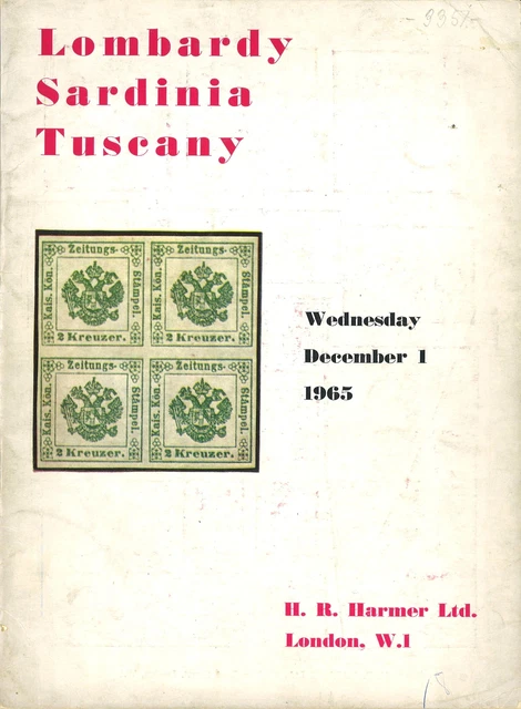 1965 Harmer London Auction: Lombardy / Sardinia / Tuscany