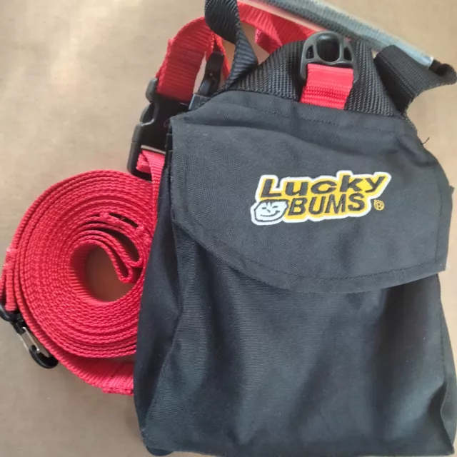 Lucky Bums Kids Ski Harness w/ Grip N' Guide Handle, 2 Leashes, & Backpack, Red