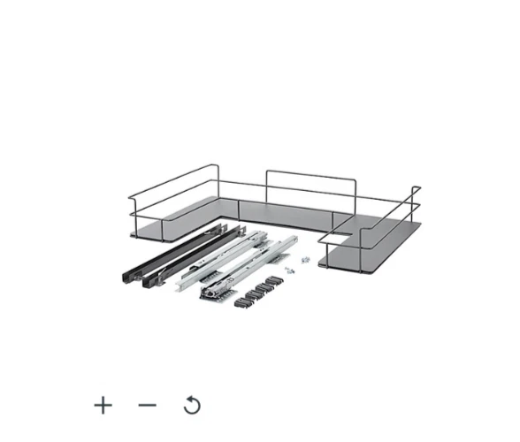 GoodHome Pebre Universal Pull Out Almacenamiento debajo del fregadero cajón se adapta a 800 mm base -B&Q