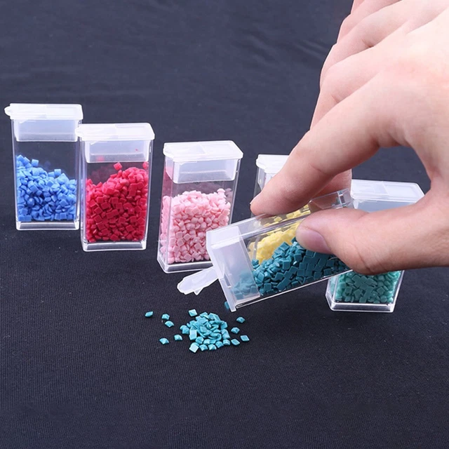 Transparente 64 Gitter Schmuckbox für Diamant Zeichnung Zubehör und Zubehör