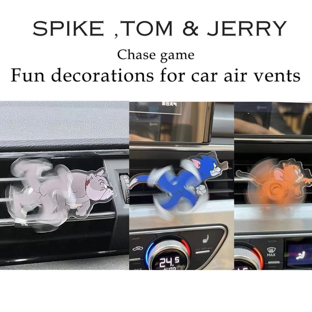 FUN TOM AND Jerry chase car air conditioning vent decoration windmill