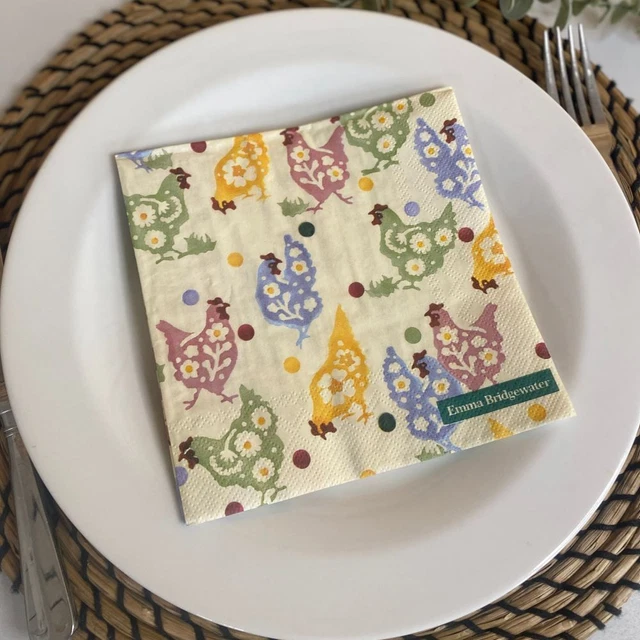 Spring Chickens Napkins | Emma Bridgewater Farm Animal Easter Tableware x 20