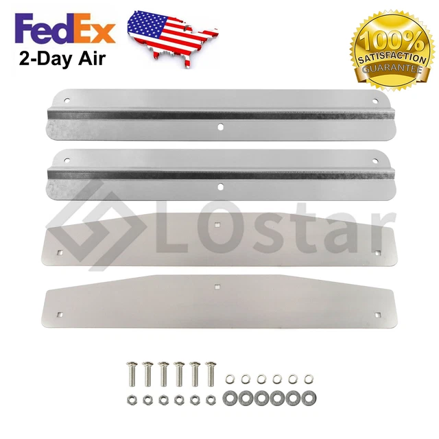 Pair(2) 24" Stainless Steel Mudflap Weights With Backing Plate Universal