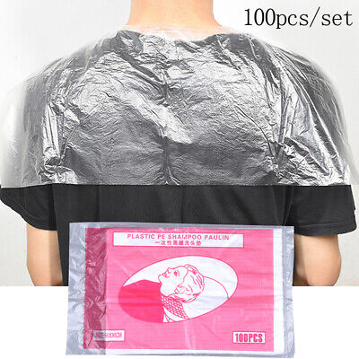 100 piezas/paquete de almohadilla de lavado de cabello desechable impermeable para peluquería chal de limpieza-Q6