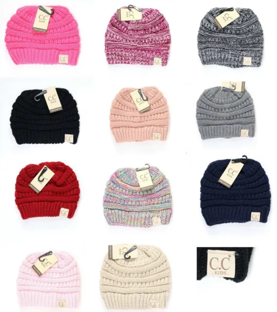 Authentic CC Kids Beanie Baby Toddler Knit Children Winter Hat Cap16 Colors
