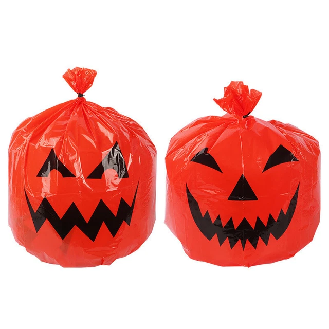 Bolsas de plástico de calabaza de Halloween para hogar al aire libre jardín patio decUL