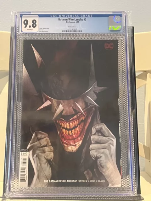 BATMAN WHO LAUGHS #2 CGC 9.8 NM Oliver Variant Cover 2019