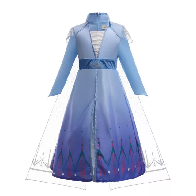 ELSA & ANNA® Girls Fancy Dress Snow Queen Princess Dress Halloween Costume E315