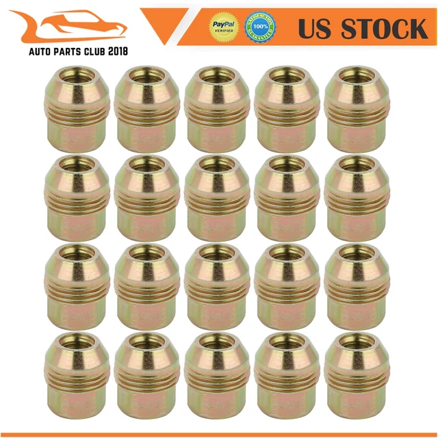 thumbnail image 2 of 20-Pack Chevrolet Open End Lug Nuts – M12x1.5, 60° Cone Seat, Chrome – For Camaro, Corvette, Impala 2 of 6