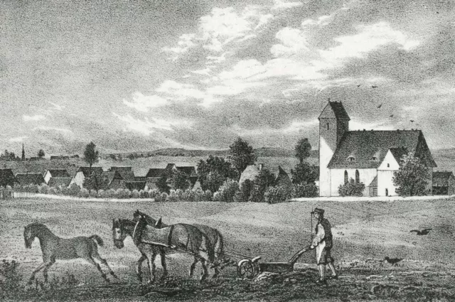 REINERSDORF (Sachsen) - Sachsens Kirchen-Galerie - Lithographie 1843