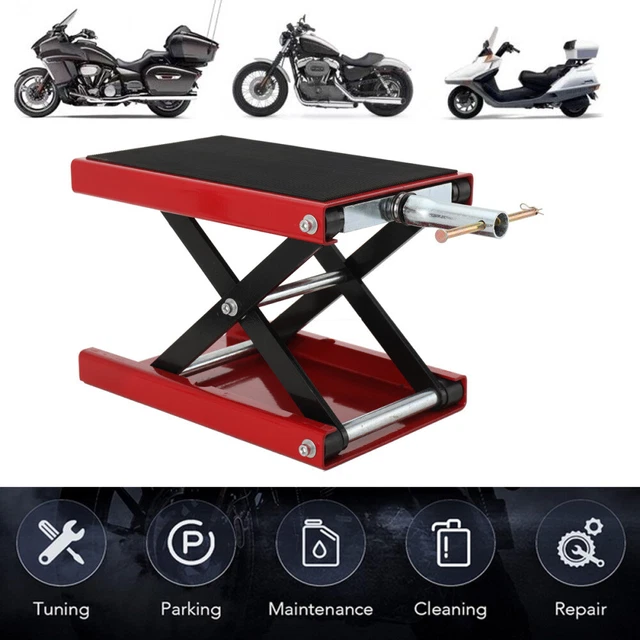 Sollevatore Per Moto Idraulico 160kg - Piattaforma Elevatrice, Altezza 30.5-80cm - Foto 4