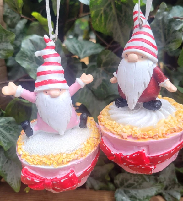 2 x Wichtel Muffins Cupcakes Hängen Weihnachtsdeko Deko Dekofiguren Deko Figur