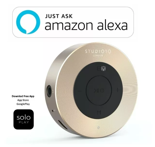 Studio19 London Solo Play portable wireless transmitter. Amazon Alexa certified