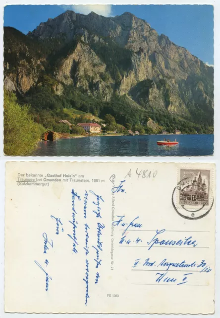 54153 - Gasthof Hois'n am Traunsee bei Gmunden - AK, gelaufen 18.6.1965