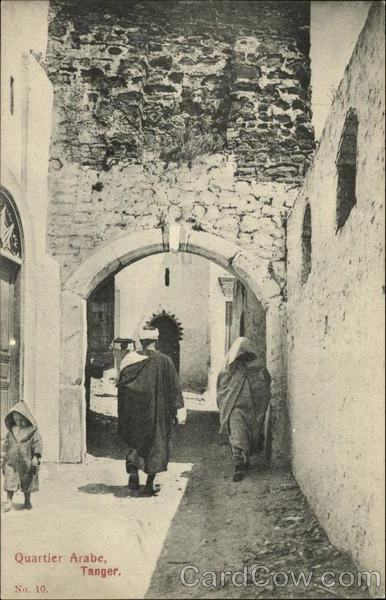Morocco Arab Quarter,Tangier S.J. Nahon Postcard Vintage Post Card