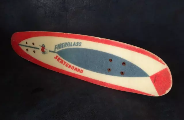 ancienne planche Skateboard Fiberglass fibre de verre Oldschool Rétro Vintage 70