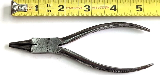 ee) Vintage Kraeuter USA #1611-5 Round Nose jewelers Pliers