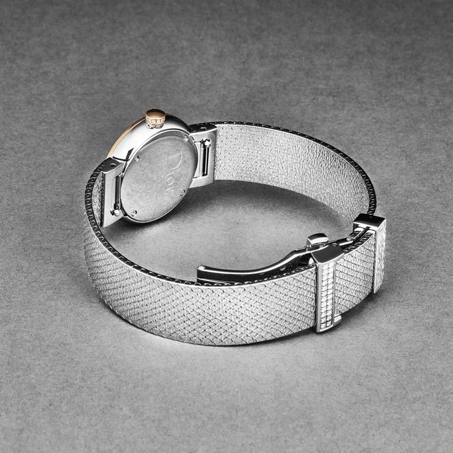Christian Dior Women's La D De Dior Diamond Bezel Red Dial Milanese CD047120M001 3