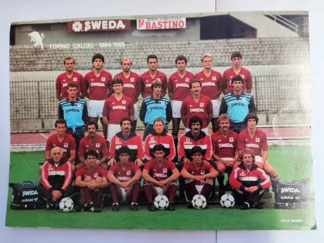 Cartolina ufficiale Torino Calcio squadra campionato 1984/1985 - autografi