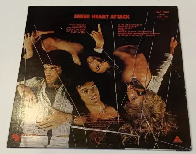 Queen Sheer Heart Attack Vinyl Record LP 12" 1st UK Press 1974 EMC 3061 Tested 2