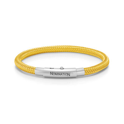 Nomination BRACCIALE ELASTICO IN ACCIAIO NOMINATION CON TARGA.BELLISSIMO 