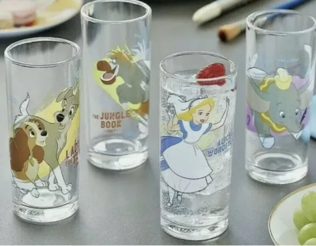 Disney Drinking Glass Set - Ink & Paint - 40's & 50's - Tink - Bambi -  Aurora - Mr Toad